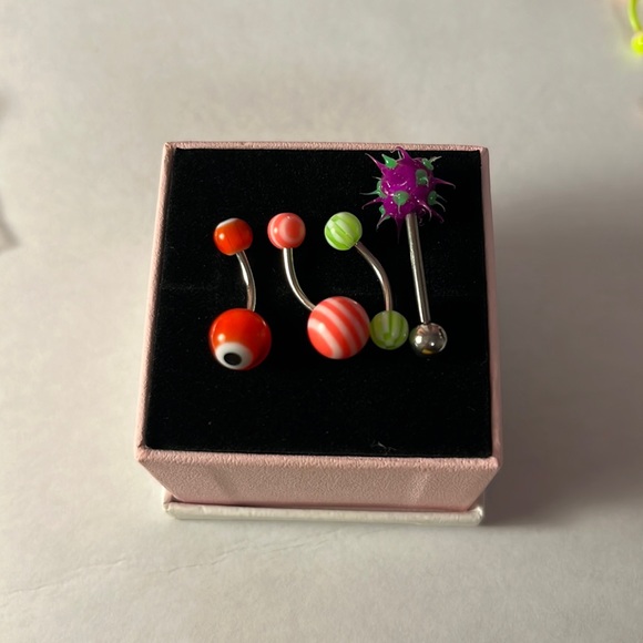 Set Of 4 Belly Ring - Picture 3 of 4